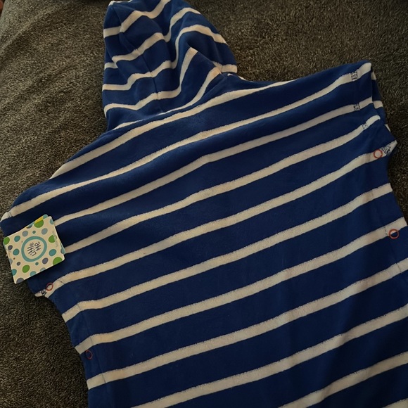 LITTLE ME Terry Striped Hooded UPF 50+ Swim Cover Up NWT 18M - Picture 4 of 4